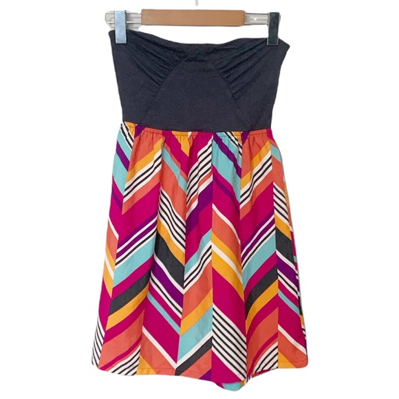 Roxy Strapless Mini Printed Dress - SM - Picture 1 of 10